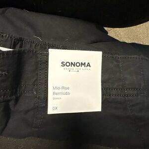 Sonoma Black Mid-Rise Bermuda Shorts